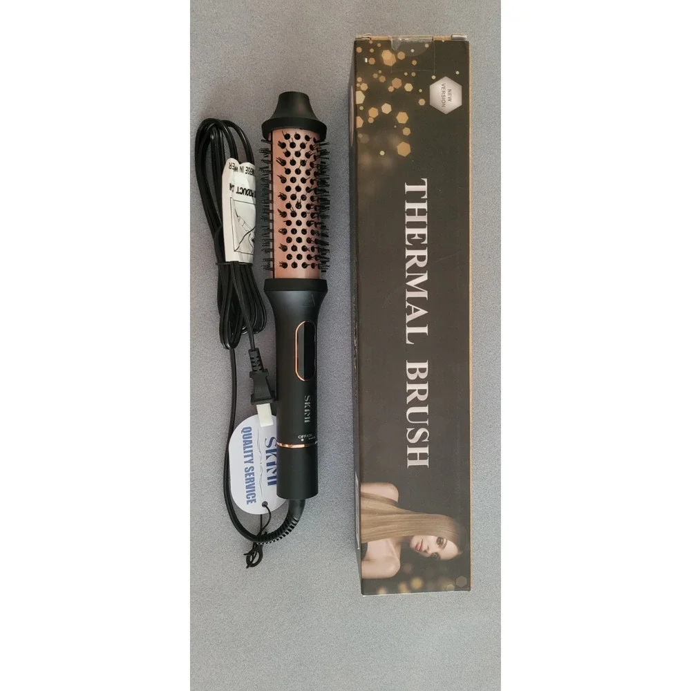 THERMAL HAIR BRUSH-Negative Ion/anti-Frizz, Multi-Temperature Control-New In Box